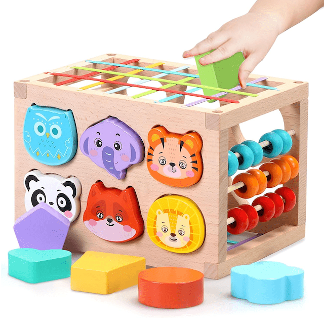 #0100102 Wooden Animal Shape Sorter - Toy Hermit