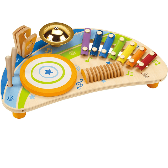 #0200040 Hape - Mighty Mini Band Wooden Percussion Instrument - Toy Hermit