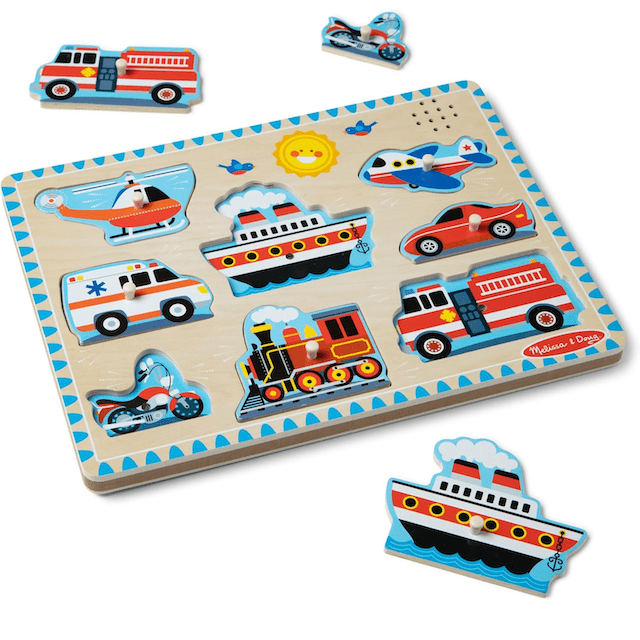 #0200085 Melissa & Doug - Vehicles Sound Puzzle - Toy Hermit