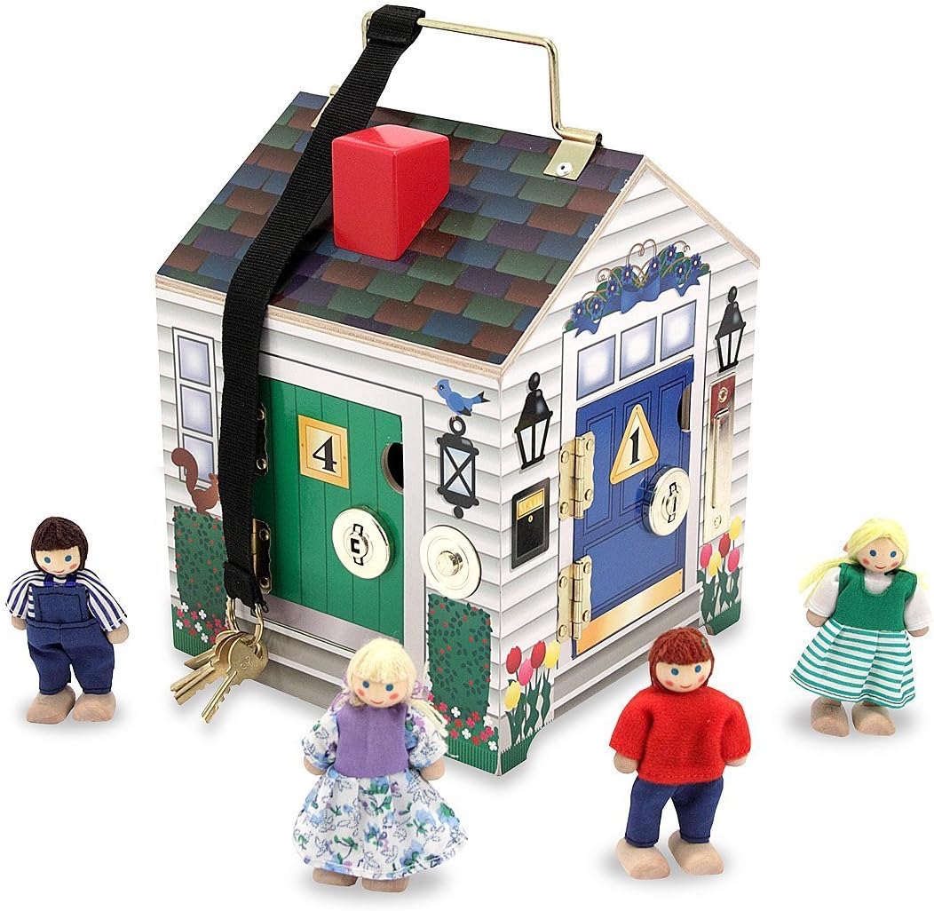 #0300163 Melissa & Doug - Wooden Doorbell House - Toy Hermit