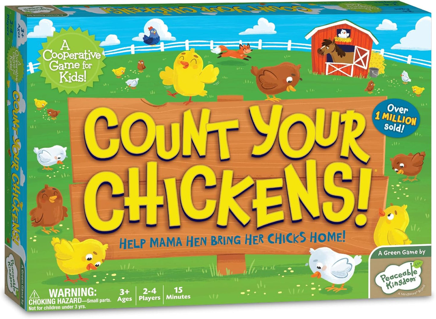 #0300240 Peaceable Kingdom - Count Your Chickens - Toy Hermit
