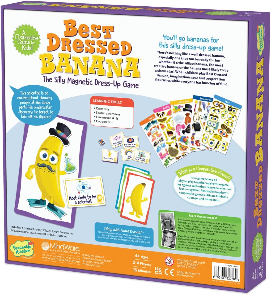 #0400261 Peaceable Kingdom - Best Dressed Banana - Toy Hermit