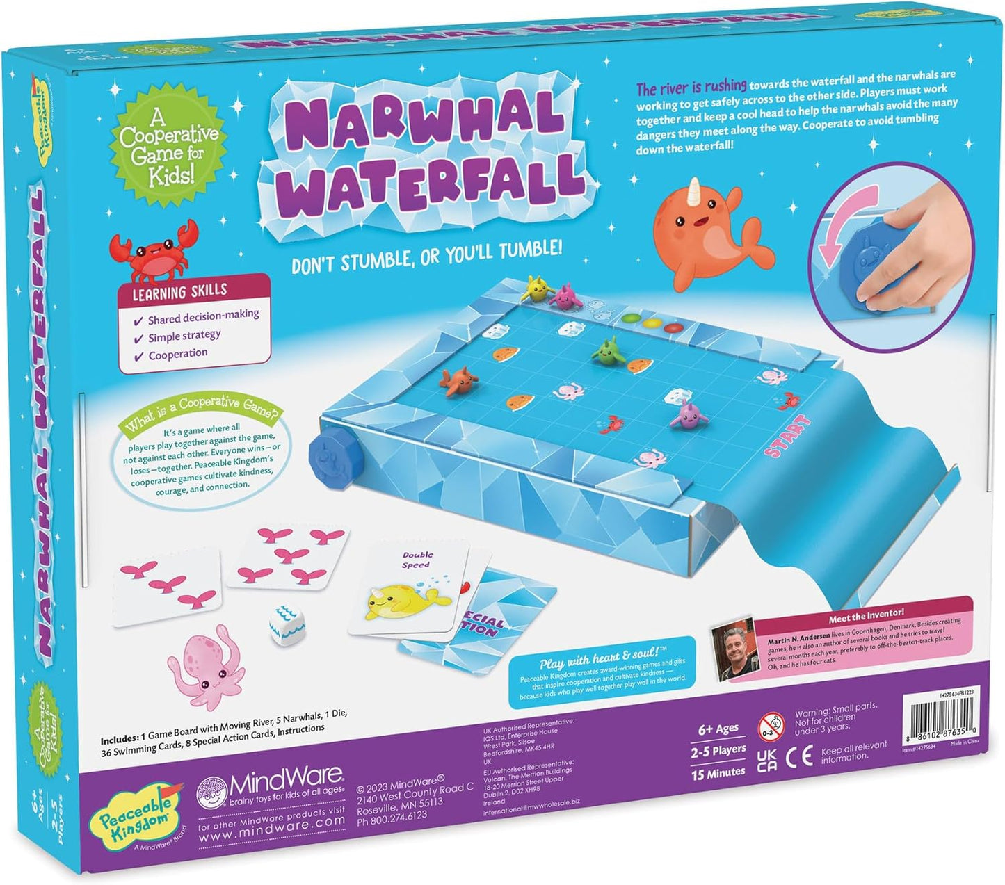 #0600241 Peaceable Kingdom - Narwhal Waterfall - Toy Hermit