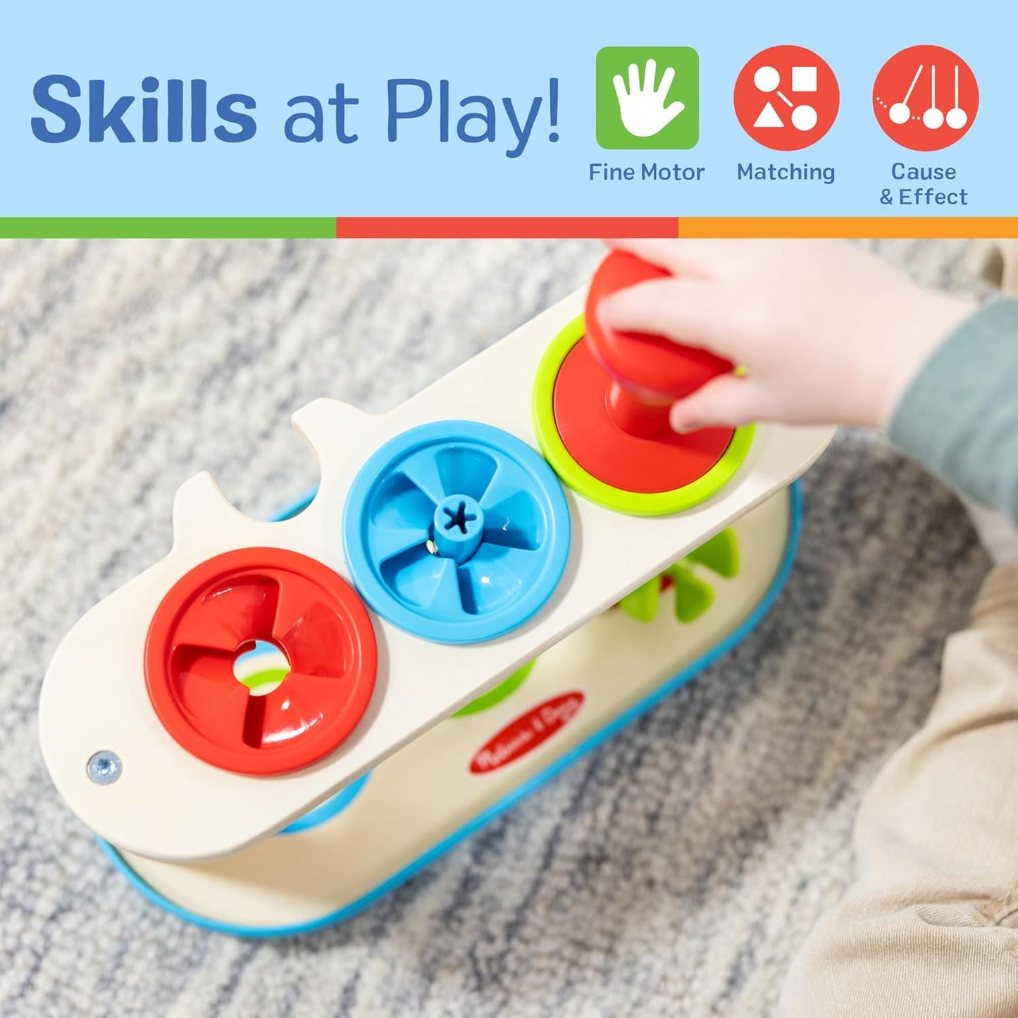 #0200483 Melissa & Doug - Match & Push Spinning Tops