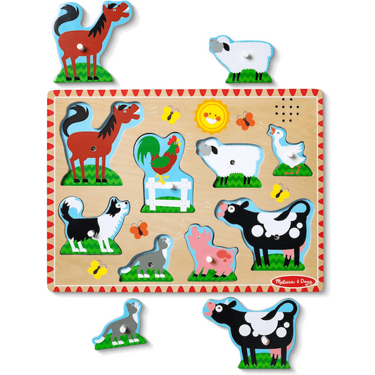 #0200086 Melissa & Doug - Farm Animals Sound Puzzle - Toy Hermit