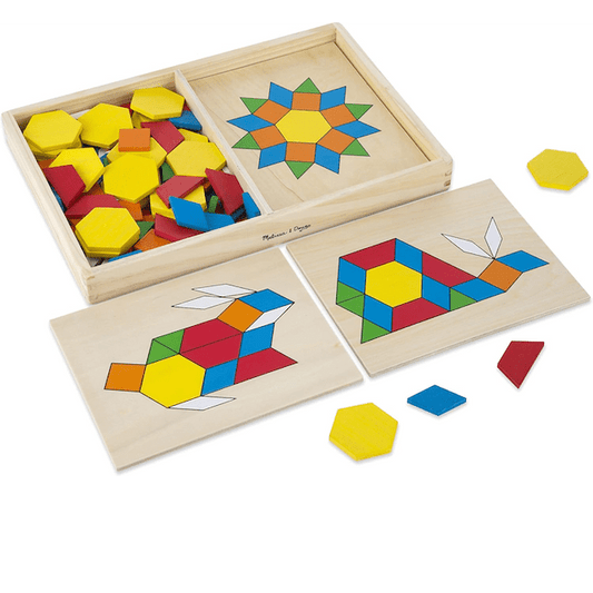 #0300045 Melissa & Doug - Pattern Blocks and Boards - Toy Hermit
