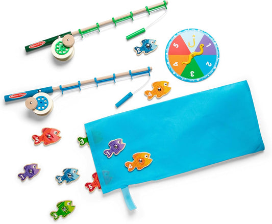 #0300156 Melissa & Doug - Catch & Count Wooden Fishing Game - Toy Hermit