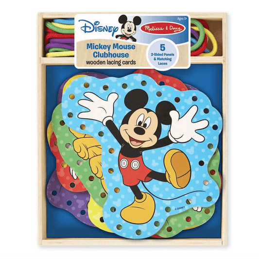 #0300164 Melissa & Doug - Wooden Lacing Cards - Mickey Mouse Clubhouse - Toy Hermit