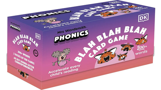 #0400444 Mrs Wordsmith - Phonics Blah Blah Blah Card Game - Toy Hermit