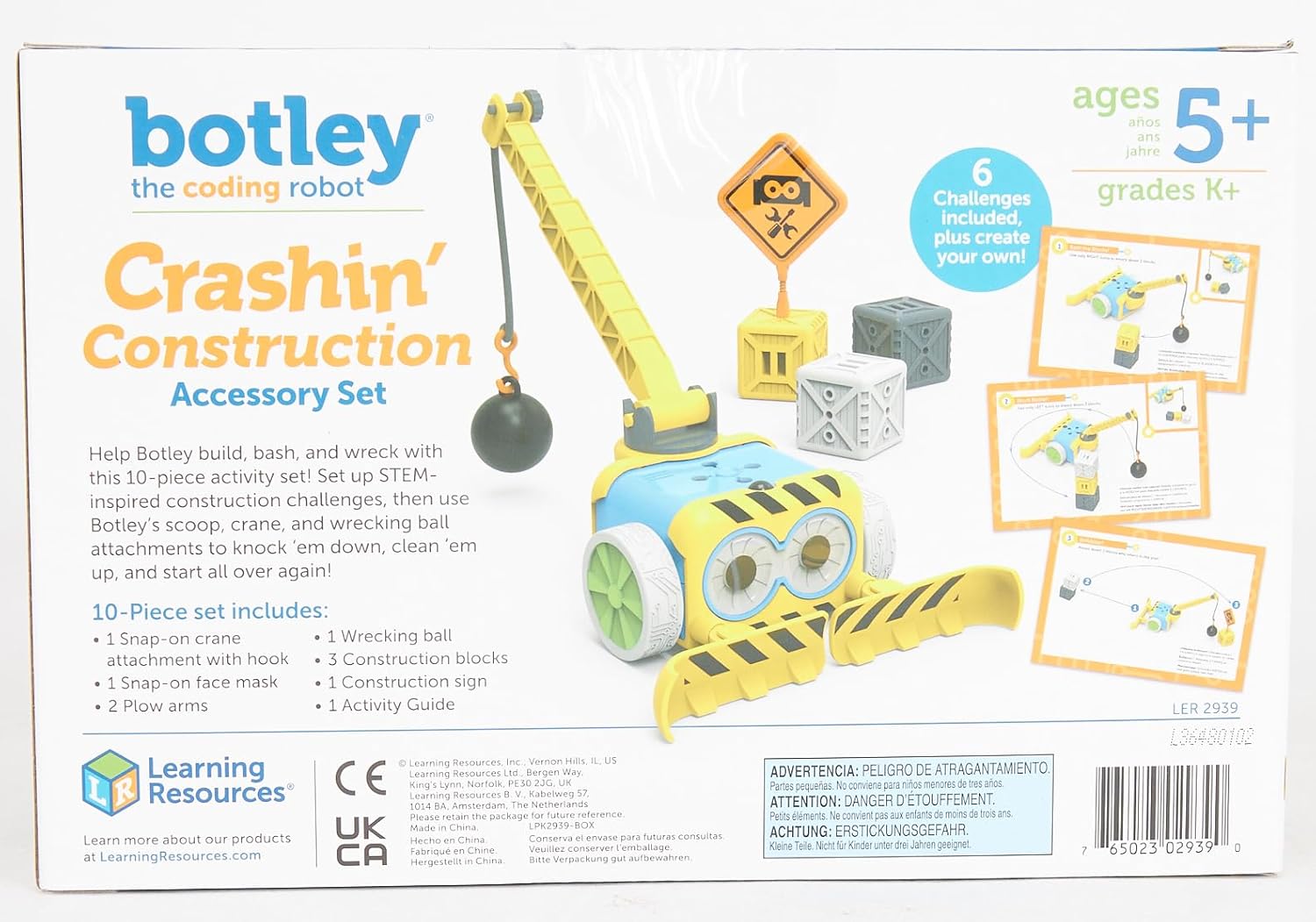 #0500400 Learning Resources - Botley Crashin' Construction Challenge Accessory Set - Toy Hermit