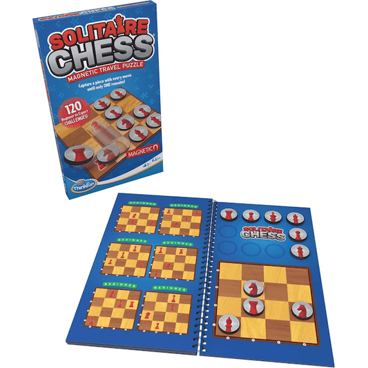 #0800084 ThinkFun - Solitaire Chess Magnetic Travel Puzzle - Toy Hermit