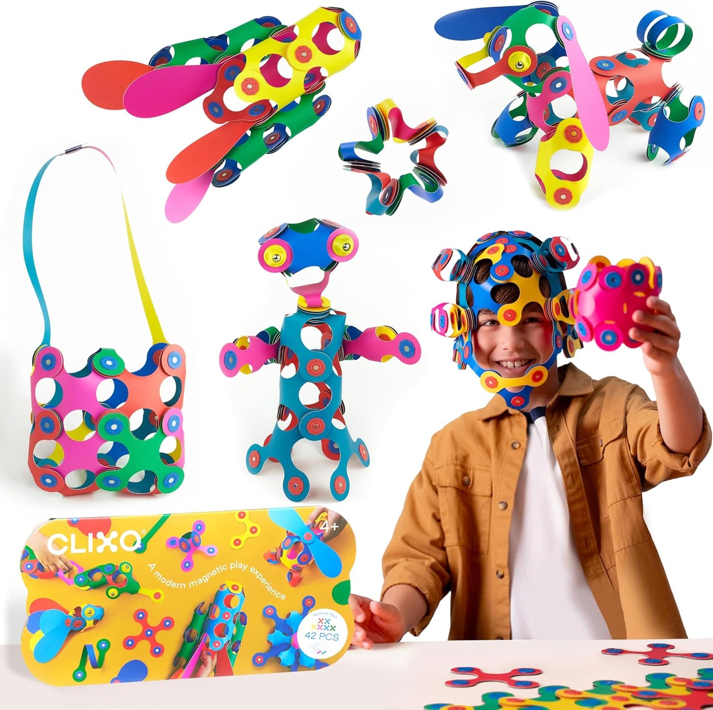 #0400471 Clixo Rainbow 42 Piece Pack